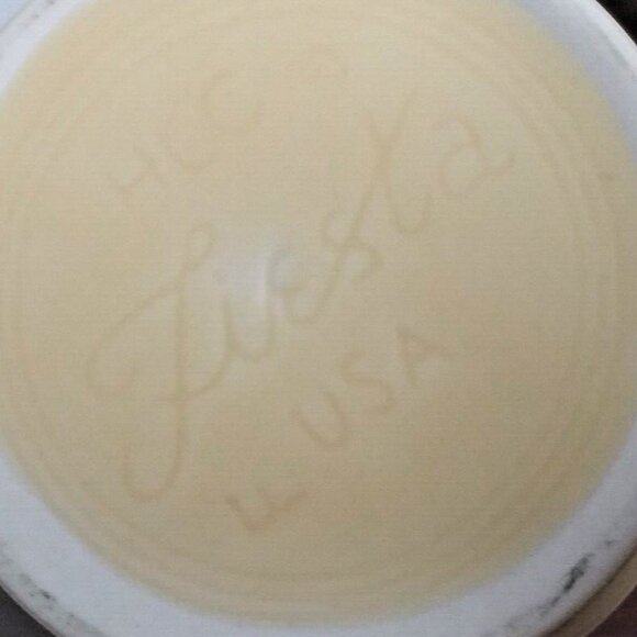 4 Homer Laughlin Fiesta Ware Coffee Mugs Yellow round handle - Picture 10 of 10